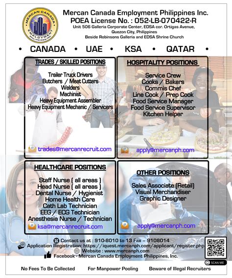 mercan canada employment|Mercan Canada Employment Philippines. Inc. .